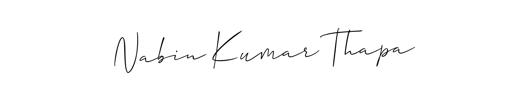 This is the best signature style for the Nabin Kumar Thapa name. Also you like these signature font (Allison_Script). Mix name signature. Nabin Kumar Thapa signature style 2 images and pictures png