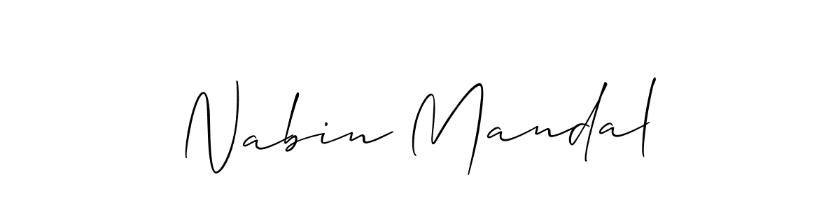 Also we have Nabin Mandal name is the best signature style. Create professional handwritten signature collection using Allison_Script autograph style. Nabin Mandal signature style 2 images and pictures png