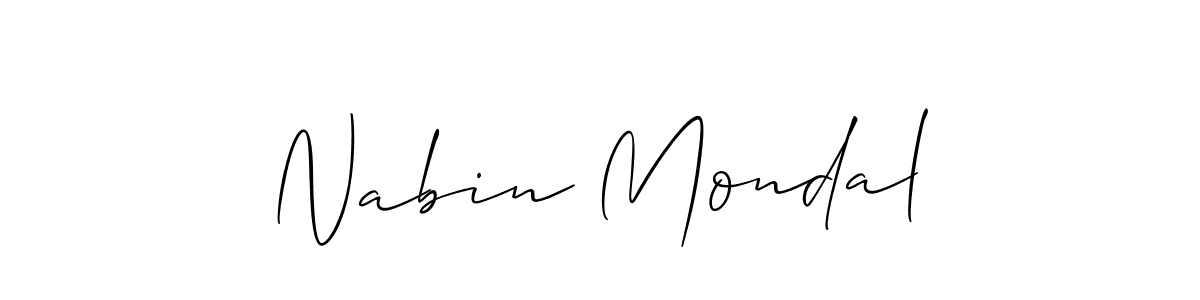 Also we have Nabin Mondal name is the best signature style. Create professional handwritten signature collection using Allison_Script autograph style. Nabin Mondal signature style 2 images and pictures png