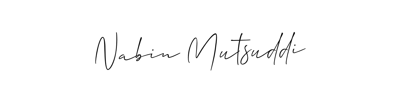 The best way (Allison_Script) to make a short signature is to pick only two or three words in your name. The name Nabin Mutsuddi include a total of six letters. For converting this name. Nabin Mutsuddi signature style 2 images and pictures png