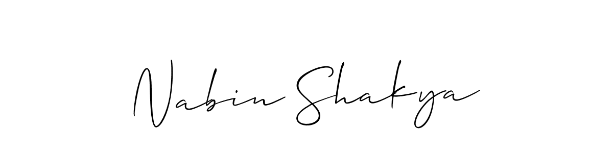 Also we have Nabin Shakya name is the best signature style. Create professional handwritten signature collection using Allison_Script autograph style. Nabin Shakya signature style 2 images and pictures png