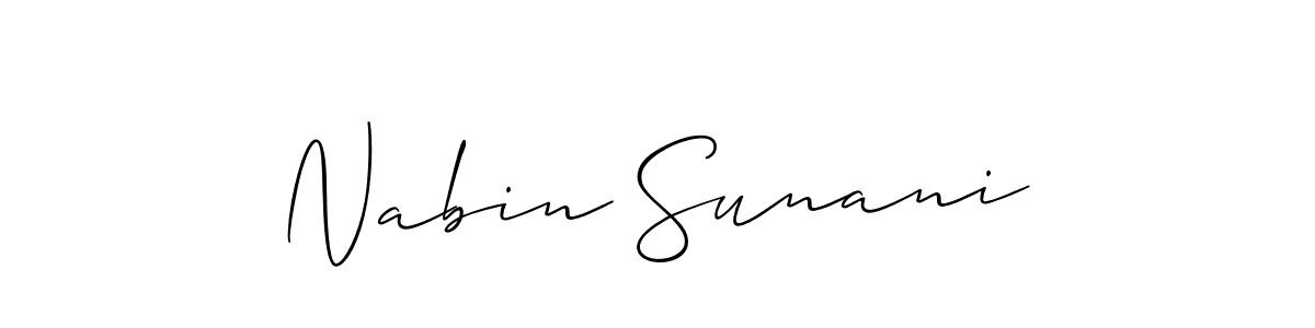 Here are the top 10 professional signature styles for the name Nabin Sunani. These are the best autograph styles you can use for your name. Nabin Sunani signature style 2 images and pictures png