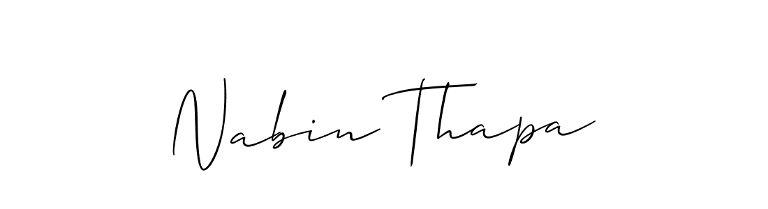 if you are searching for the best signature style for your name Nabin Thapa. so please give up your signature search. here we have designed multiple signature styles  using Allison_Script. Nabin Thapa signature style 2 images and pictures png