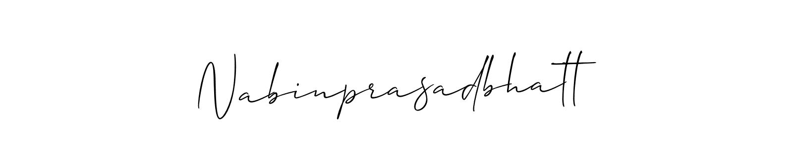 You should practise on your own different ways (Allison_Script) to write your name (Nabinprasadbhatt) in signature. don't let someone else do it for you. Nabinprasadbhatt signature style 2 images and pictures png