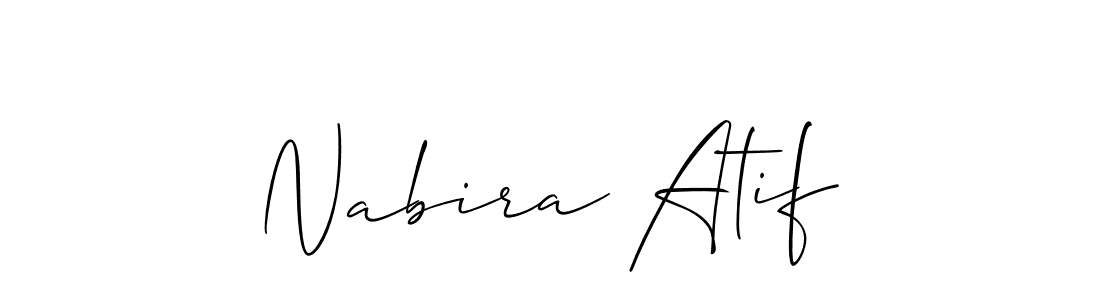 Best and Professional Signature Style for Nabira Atif. Allison_Script Best Signature Style Collection. Nabira Atif signature style 2 images and pictures png