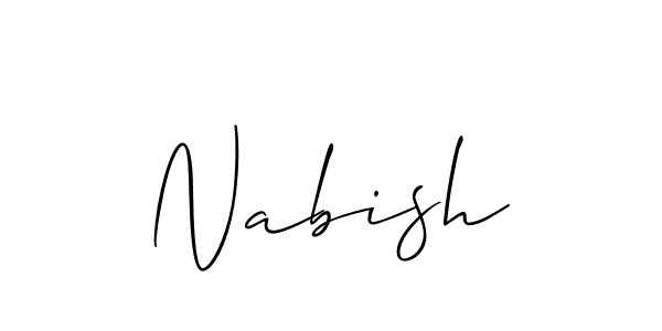 Make a short Nabish signature style. Manage your documents anywhere anytime using Allison_Script. Create and add eSignatures, submit forms, share and send files easily. Nabish signature style 2 images and pictures png