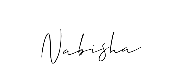 Similarly Allison_Script is the best handwritten signature design. Signature creator online .You can use it as an online autograph creator for name Nabisha. Nabisha signature style 2 images and pictures png