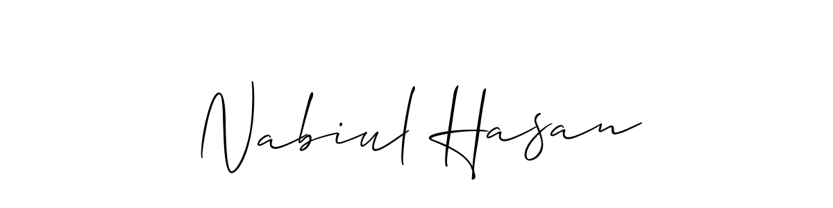 How to make Nabiul Hasan signature? Allison_Script is a professional autograph style. Create handwritten signature for Nabiul Hasan name. Nabiul Hasan signature style 2 images and pictures png