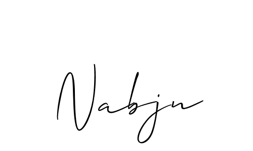 You should practise on your own different ways (Allison_Script) to write your name (Nabjn) in signature. don't let someone else do it for you. Nabjn signature style 2 images and pictures png