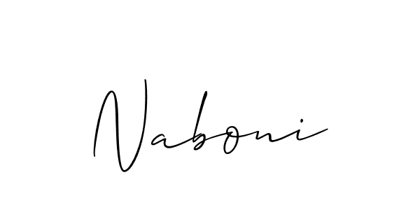 Create a beautiful signature design for name Naboni. With this signature (Allison_Script) fonts, you can make a handwritten signature for free. Naboni signature style 2 images and pictures png