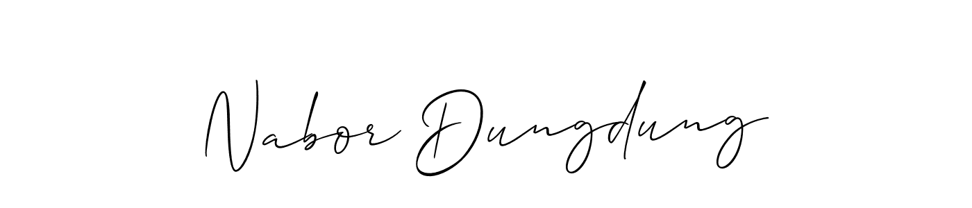 How to make Nabor Dungdung signature? Allison_Script is a professional autograph style. Create handwritten signature for Nabor Dungdung name. Nabor Dungdung signature style 2 images and pictures png