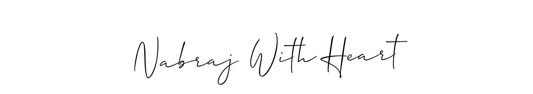 Here are the top 10 professional signature styles for the name Nabraj With Heart. These are the best autograph styles you can use for your name. Nabraj With Heart signature style 2 images and pictures png