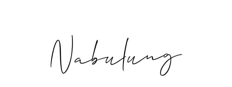 How to make Nabulung signature? Allison_Script is a professional autograph style. Create handwritten signature for Nabulung name. Nabulung signature style 2 images and pictures png