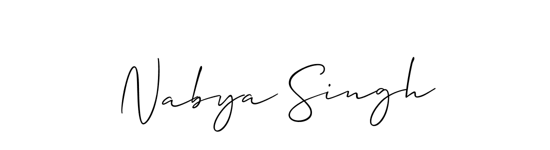 Also we have Nabya Singh name is the best signature style. Create professional handwritten signature collection using Allison_Script autograph style. Nabya Singh signature style 2 images and pictures png