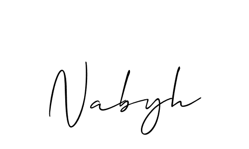 Once you've used our free online signature maker to create your best signature Allison_Script style, it's time to enjoy all of the benefits that Nabyh name signing documents. Nabyh signature style 2 images and pictures png