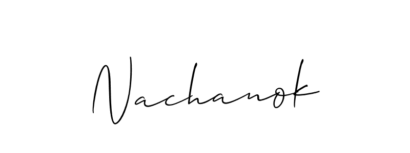 Also we have Nachanok name is the best signature style. Create professional handwritten signature collection using Allison_Script autograph style. Nachanok signature style 2 images and pictures png