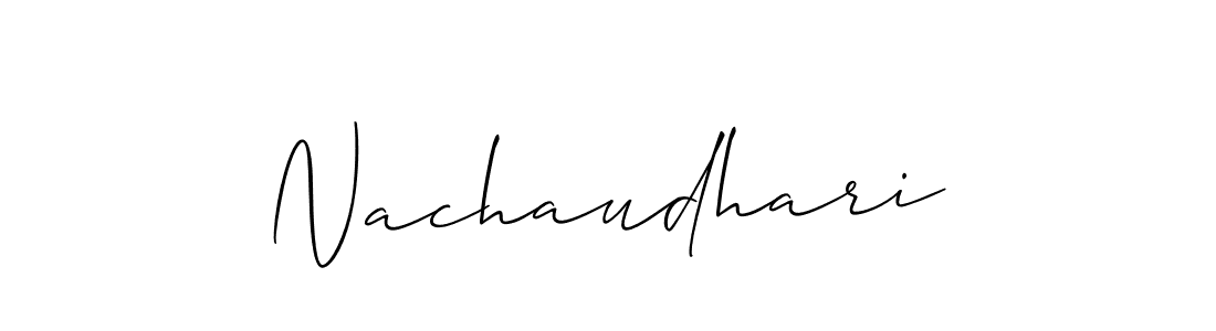 It looks lik you need a new signature style for name Nachaudhari. Design unique handwritten (Allison_Script) signature with our free signature maker in just a few clicks. Nachaudhari signature style 2 images and pictures png