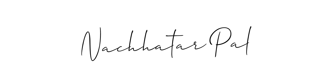 Design your own signature with our free online signature maker. With this signature software, you can create a handwritten (Allison_Script) signature for name Nachhatar Pal. Nachhatar Pal signature style 2 images and pictures png