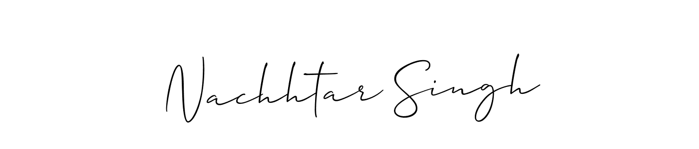 Nachhtar Singh stylish signature style. Best Handwritten Sign (Allison_Script) for my name. Handwritten Signature Collection Ideas for my name Nachhtar Singh. Nachhtar Singh signature style 2 images and pictures png