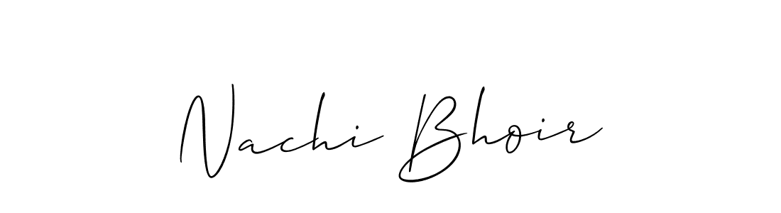 Nachi Bhoir stylish signature style. Best Handwritten Sign (Allison_Script) for my name. Handwritten Signature Collection Ideas for my name Nachi Bhoir. Nachi Bhoir signature style 2 images and pictures png