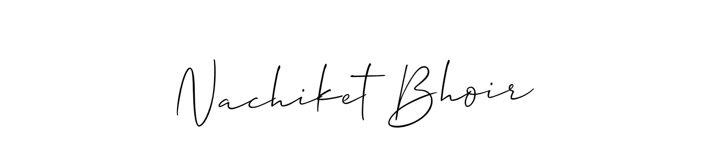 Design your own signature with our free online signature maker. With this signature software, you can create a handwritten (Allison_Script) signature for name Nachiket Bhoir. Nachiket Bhoir signature style 2 images and pictures png