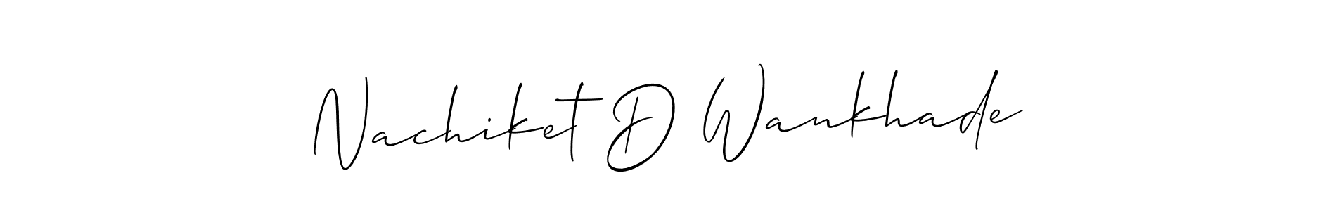 Create a beautiful signature design for name Nachiket D Wankhade. With this signature (Allison_Script) fonts, you can make a handwritten signature for free. Nachiket D Wankhade signature style 2 images and pictures png