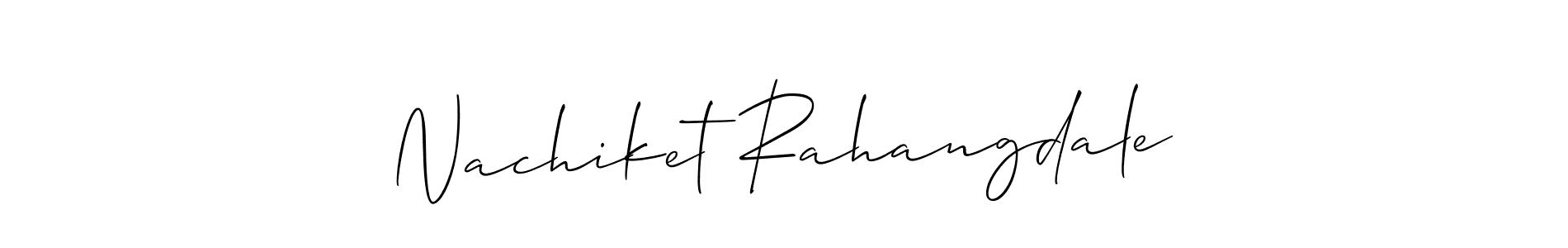 Use a signature maker to create a handwritten signature online. With this signature software, you can design (Allison_Script) your own signature for name Nachiket Rahangdale. Nachiket Rahangdale signature style 2 images and pictures png