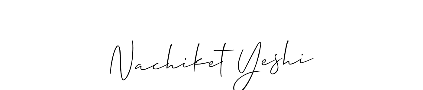Make a short Nachiket Yeshi signature style. Manage your documents anywhere anytime using Allison_Script. Create and add eSignatures, submit forms, share and send files easily. Nachiket Yeshi signature style 2 images and pictures png
