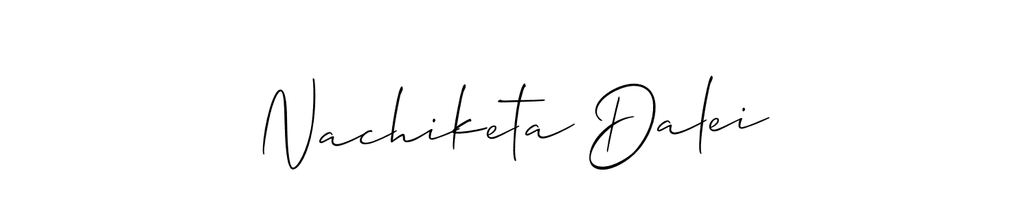 Design your own signature with our free online signature maker. With this signature software, you can create a handwritten (Allison_Script) signature for name Nachiketa Dalei. Nachiketa Dalei signature style 2 images and pictures png