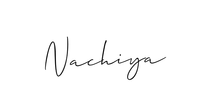 if you are searching for the best signature style for your name Nachiya. so please give up your signature search. here we have designed multiple signature styles  using Allison_Script. Nachiya signature style 2 images and pictures png