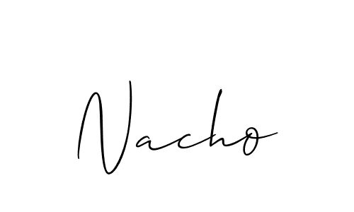 It looks lik you need a new signature style for name Nacho. Design unique handwritten (Allison_Script) signature with our free signature maker in just a few clicks. Nacho signature style 2 images and pictures png