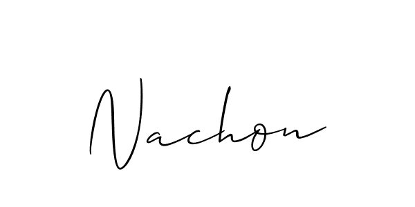 if you are searching for the best signature style for your name Nachon. so please give up your signature search. here we have designed multiple signature styles  using Allison_Script. Nachon signature style 2 images and pictures png