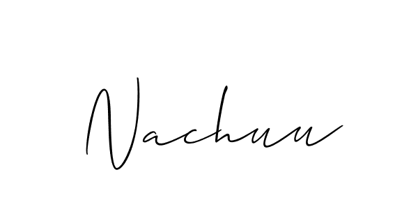 Nachuu stylish signature style. Best Handwritten Sign (Allison_Script) for my name. Handwritten Signature Collection Ideas for my name Nachuu. Nachuu signature style 2 images and pictures png