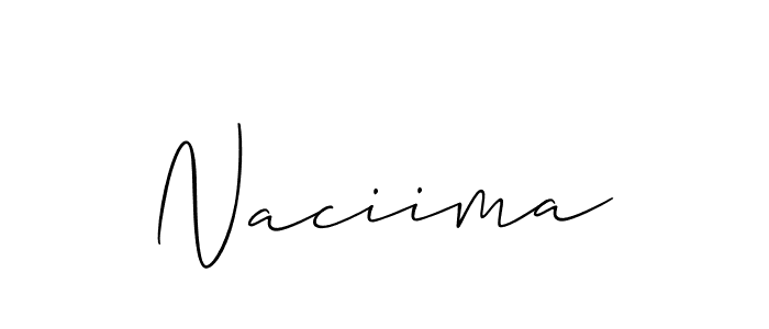 It looks lik you need a new signature style for name Naciima. Design unique handwritten (Allison_Script) signature with our free signature maker in just a few clicks. Naciima signature style 2 images and pictures png