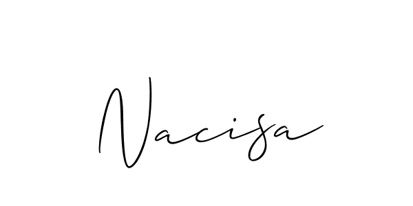 Nacisa stylish signature style. Best Handwritten Sign (Allison_Script) for my name. Handwritten Signature Collection Ideas for my name Nacisa. Nacisa signature style 2 images and pictures png