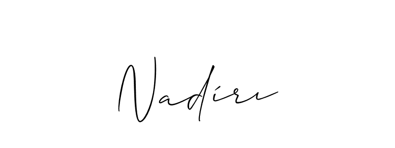 You should practise on your own different ways (Allison_Script) to write your name (Nadírı) in signature. don't let someone else do it for you. Nadírı signature style 2 images and pictures png