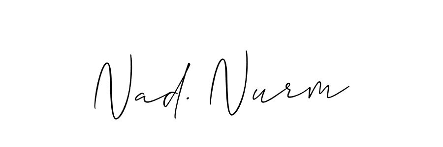 It looks lik you need a new signature style for name Nad. Nurm. Design unique handwritten (Allison_Script) signature with our free signature maker in just a few clicks. Nad. Nurm signature style 2 images and pictures png