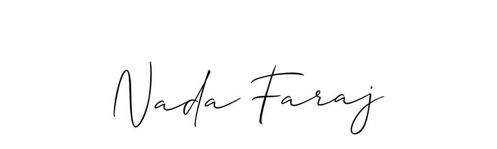 See photos of Nada Faraj official signature by Spectra . Check more albums & portfolios. Read reviews & check more about Allison_Script font. Nada Faraj signature style 2 images and pictures png