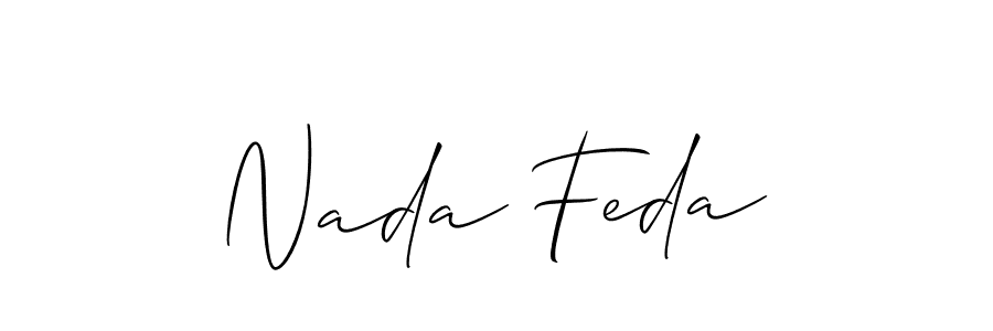 Best and Professional Signature Style for Nada Feda. Allison_Script Best Signature Style Collection. Nada Feda signature style 2 images and pictures png