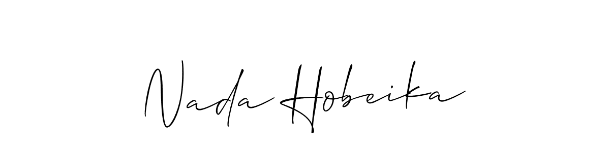 Best and Professional Signature Style for Nada Hobeika. Allison_Script Best Signature Style Collection. Nada Hobeika signature style 2 images and pictures png