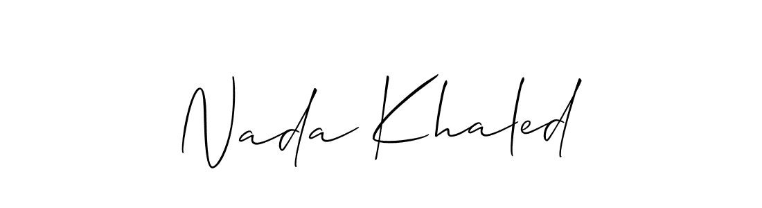 How to Draw Nada Khaled signature style? Allison_Script is a latest design signature styles for name Nada Khaled. Nada Khaled signature style 2 images and pictures png