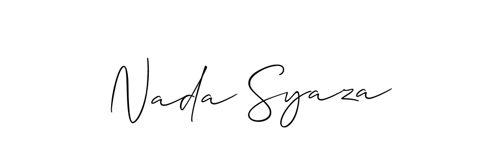 How to Draw Nada Syaza signature style? Allison_Script is a latest design signature styles for name Nada Syaza. Nada Syaza signature style 2 images and pictures png