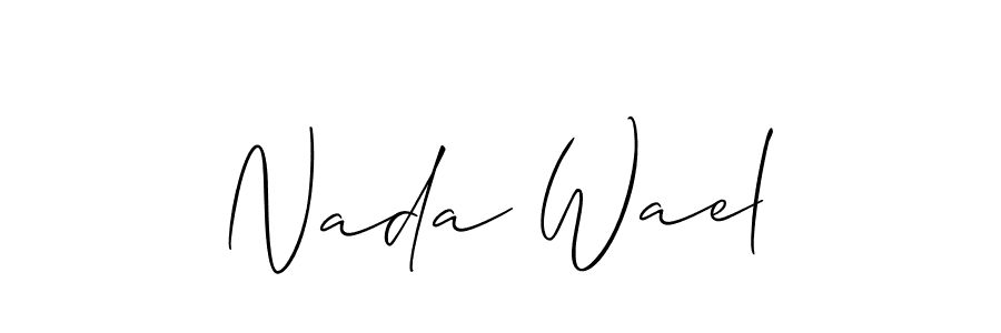 Make a beautiful signature design for name Nada Wael. With this signature (Allison_Script) style, you can create a handwritten signature for free. Nada Wael signature style 2 images and pictures png