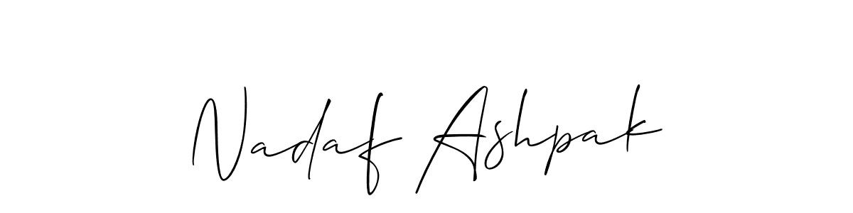 Also we have Nadaf Ashpak name is the best signature style. Create professional handwritten signature collection using Allison_Script autograph style. Nadaf Ashpak signature style 2 images and pictures png