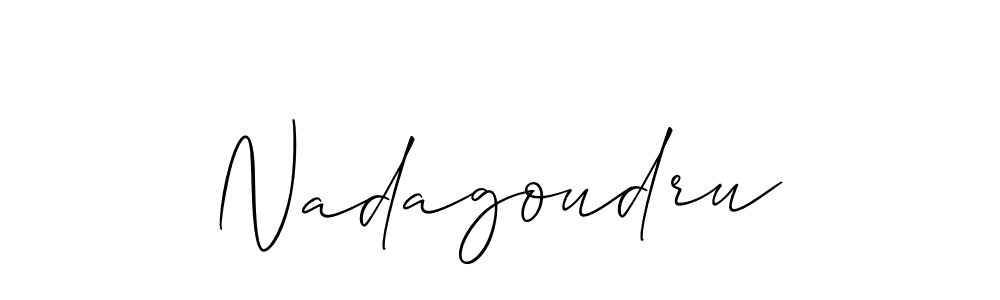 Nadagoudru stylish signature style. Best Handwritten Sign (Allison_Script) for my name. Handwritten Signature Collection Ideas for my name Nadagoudru. Nadagoudru signature style 2 images and pictures png