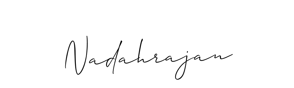 The best way (Allison_Script) to make a short signature is to pick only two or three words in your name. The name Nadahrajan include a total of six letters. For converting this name. Nadahrajan signature style 2 images and pictures png