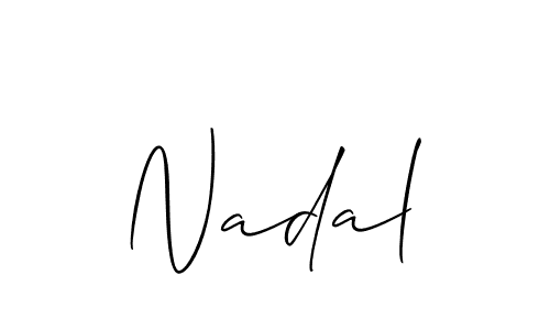 The best way (Allison_Script) to make a short signature is to pick only two or three words in your name. The name Nadal include a total of six letters. For converting this name. Nadal signature style 2 images and pictures png