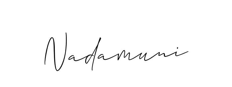 Also we have Nadamuni name is the best signature style. Create professional handwritten signature collection using Allison_Script autograph style. Nadamuni signature style 2 images and pictures png