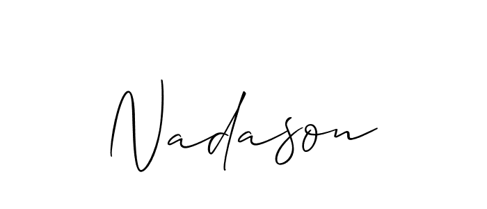 How to make Nadason name signature. Use Allison_Script style for creating short signs online. This is the latest handwritten sign. Nadason signature style 2 images and pictures png