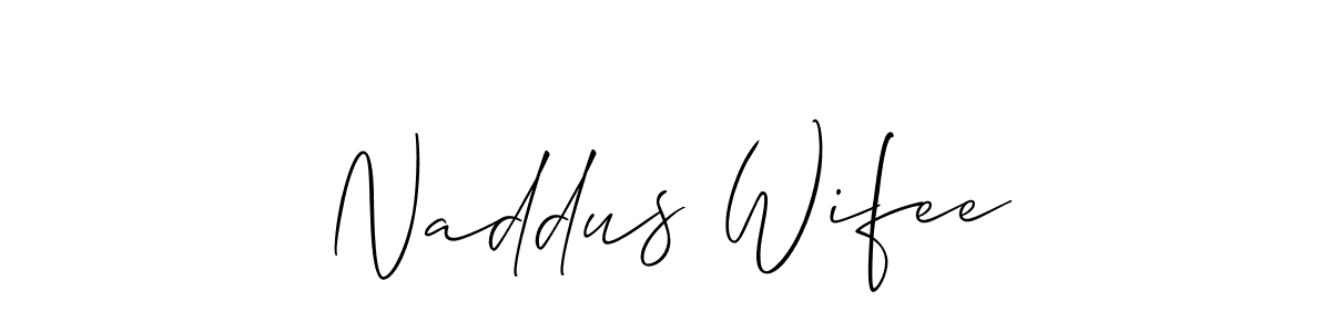 You can use this online signature creator to create a handwritten signature for the name Naddus Wifee. This is the best online autograph maker. Naddus Wifee signature style 2 images and pictures png